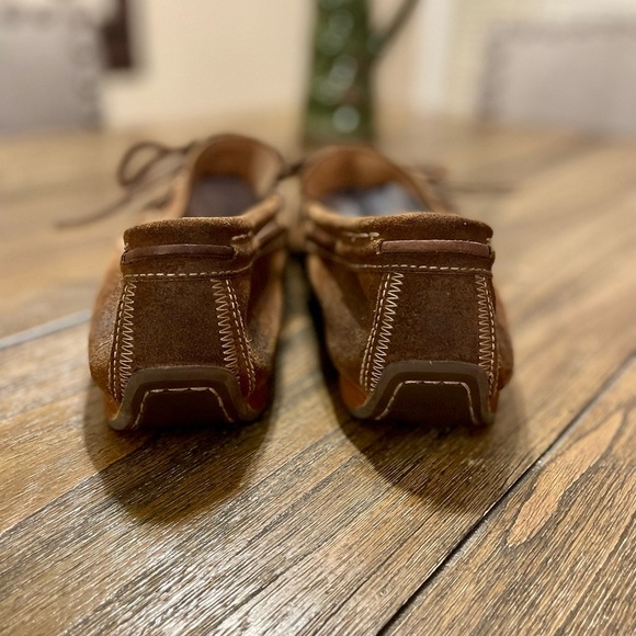 FRYE Suede Brown Slip On Driving Loafer Shoe Men's Size 12 M Preppy Casual Comfy - Picture 4 of 10